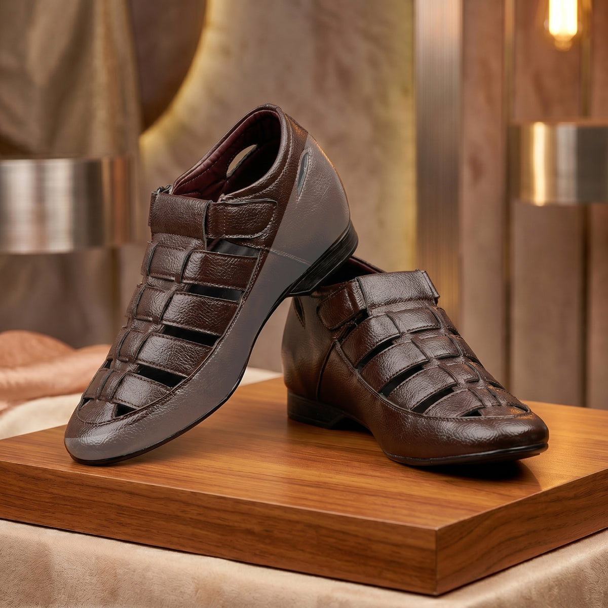 BXXY 3 Inches Height Increasing Casual Roman Sandals Instant Height Gainer shoe for Men