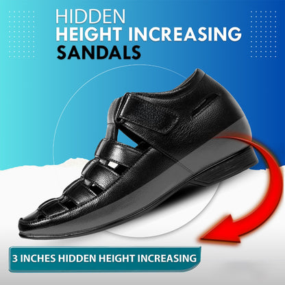 BXXY 3 Inches Height Increasing Casual Roman Sandals Instant Height Gainer shoe for Men
