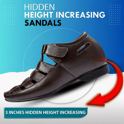 BXXY 3 Inches Height Increasing Casual Roman Sandals Instant Height Gainer shoe for Men