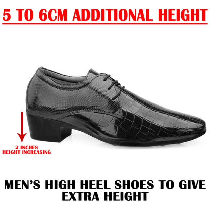 BXXY Height Increasing Party Wear Lace-up Shoes For Men