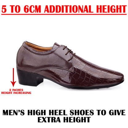 BXXY Height Increasing Party Wear Lace-up Shoes For Men