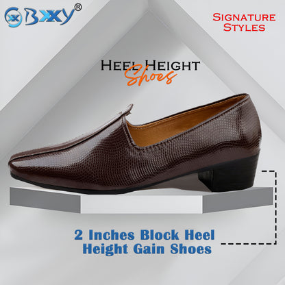 Men's 2 Inch Height Increasing Traditional Wedding Wear Punjabi Jutti