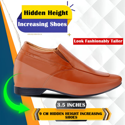 Men's 9 cm (3.5 Inch) Hidden Height Increasing Premium Range Slip-ons