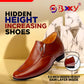BXXY 9 cm (3.5 Inch) Height Increasing Dress Shoe Slip-on Formal Faux Leather Shoes