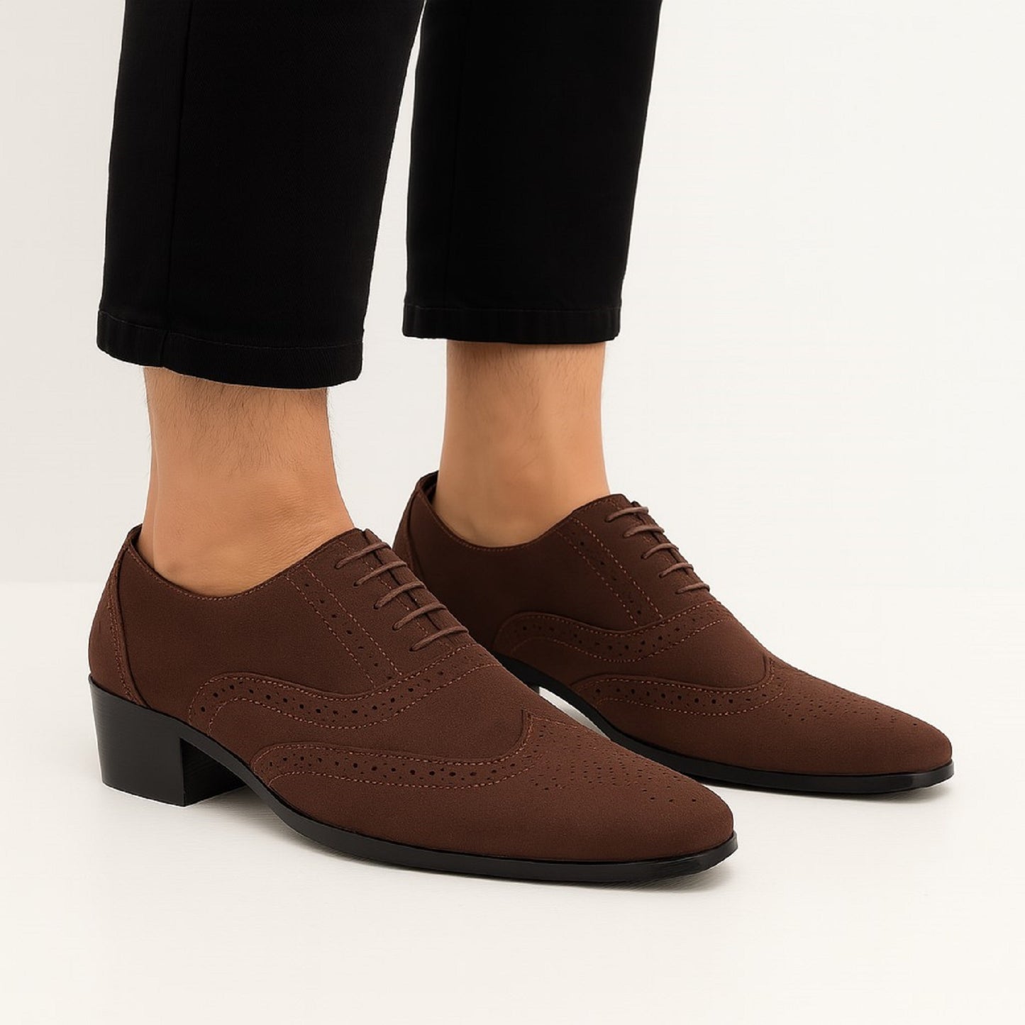 Men’s Elevator Suede Oxford Brogues