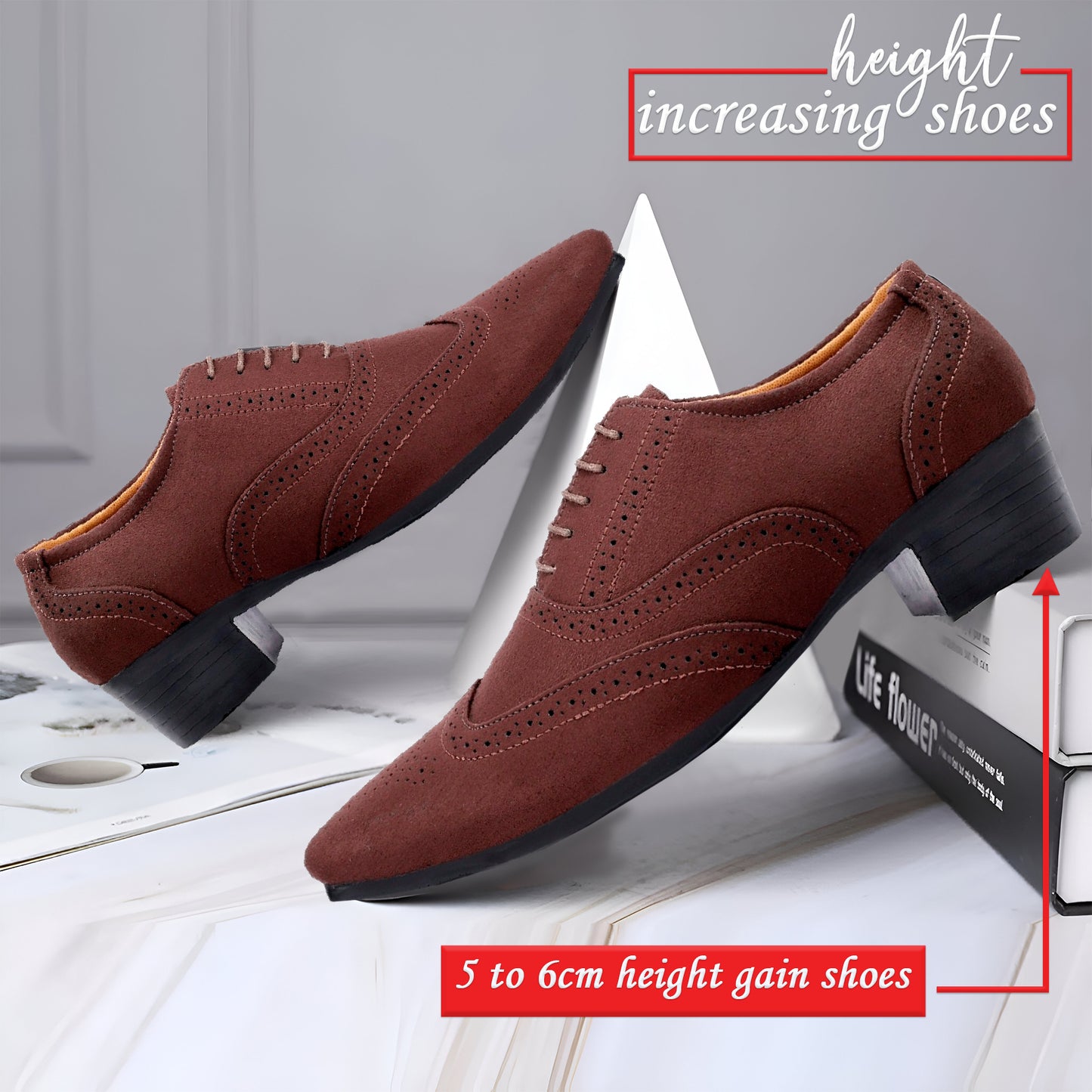 Men’s Elevator Suede Oxford Brogues
