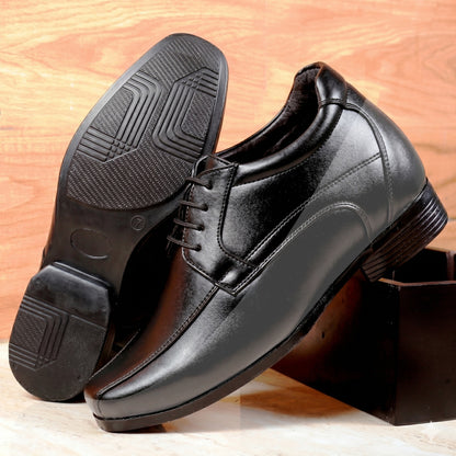 Mens 3 Inches Hidden Height Elevator Partywear Lace up Formal Shoes