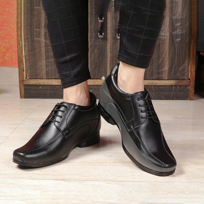 Mens 3 Inches Hidden Height Elevator Partywear Lace up Formal Shoes