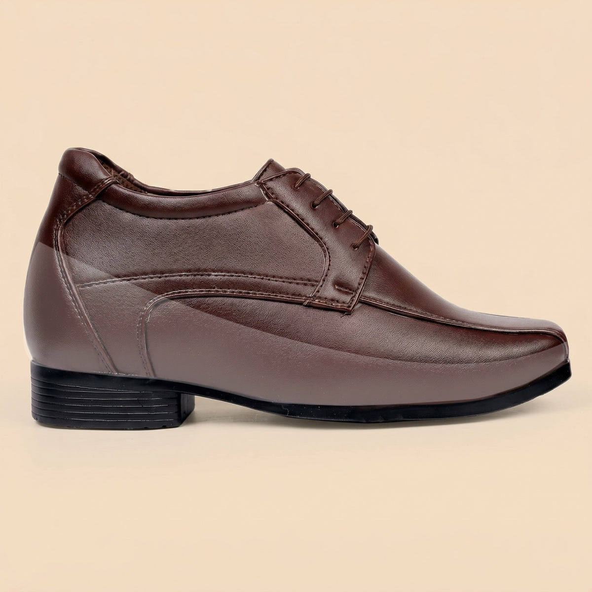 Mens 3 Inches Hidden Height Elevator Partywear Lace up Formal Shoes