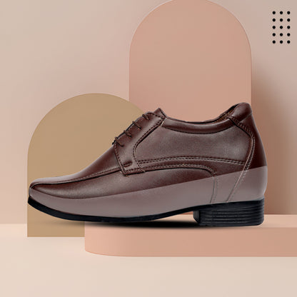 Mens 3 Inches Hidden Height Elevator Partywear Lace up Formal Shoes