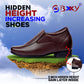 BXXY Men's Hidden Height Increasing Faux Leather Formal Moccasin Slip-on Elevator Shoes