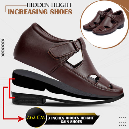 BXXY Comfort Height Sandals Invisible 7.62 CM Lift for Everyday Wear