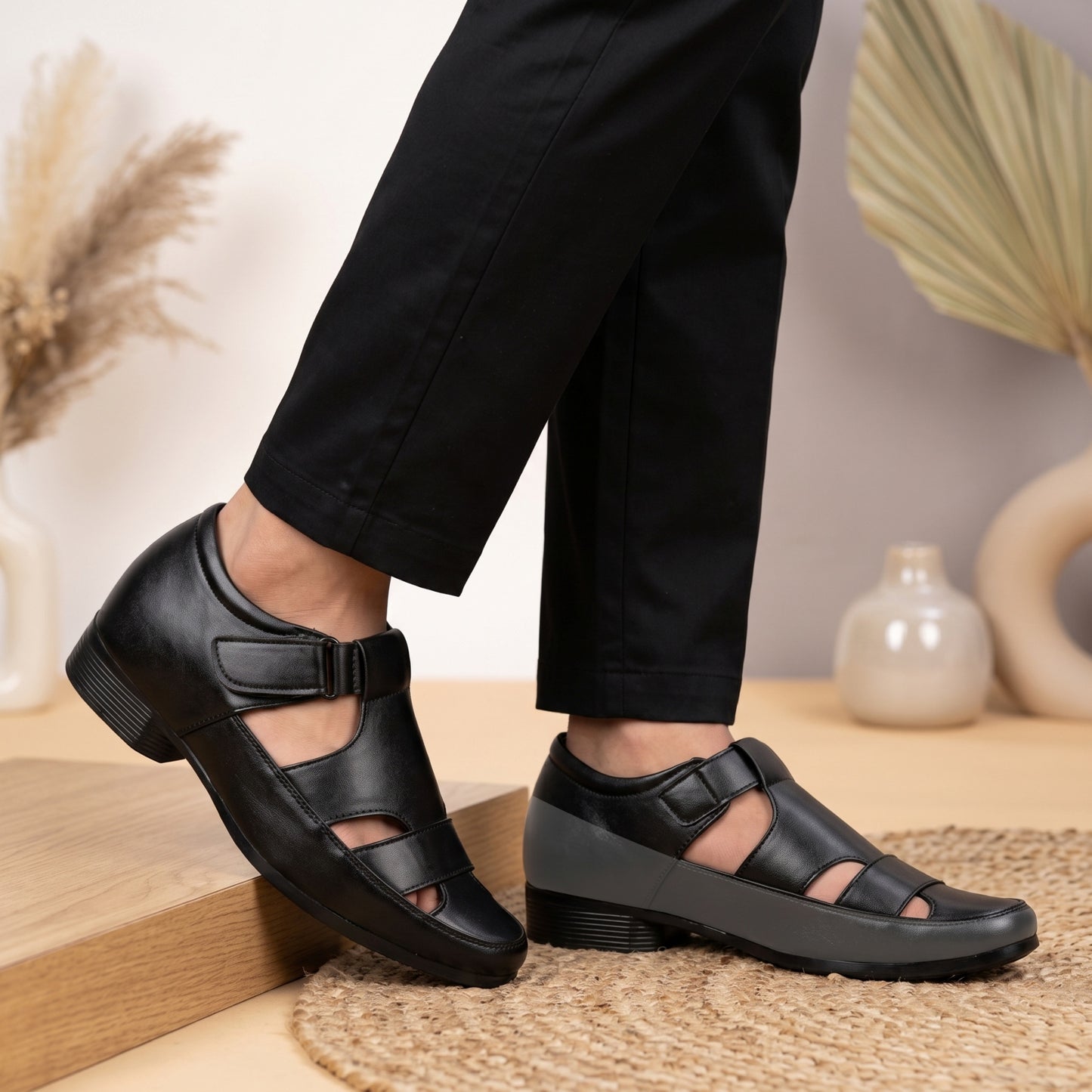 BXXY Comfort Height Sandals Invisible 7.62 CM Lift for Everyday Wear
