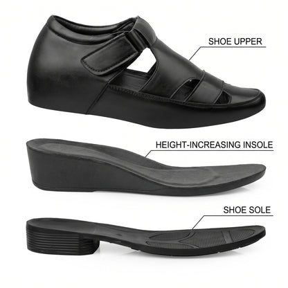 BXXY Comfort Height Sandals Invisible 7.62 CM Lift for Everyday Wear