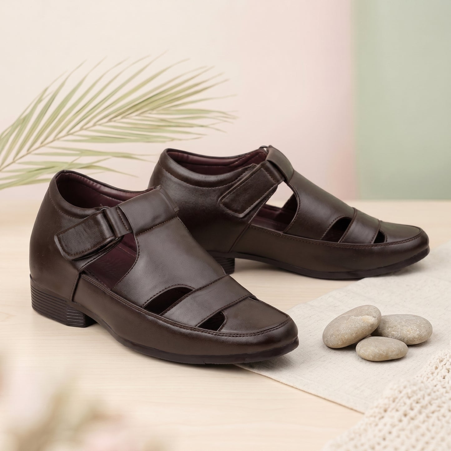 BXXY Comfort Height Sandals Invisible 7.62 CM Lift for Everyday Wear