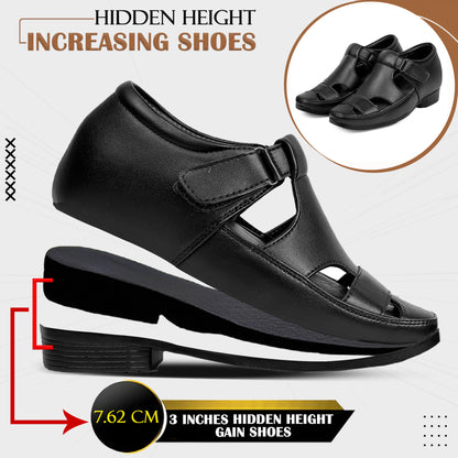 BXXY Comfort Height Sandals Invisible 7.62 CM Lift for Everyday Wear