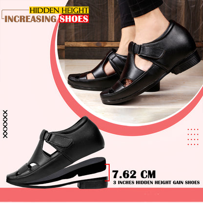 BXXY Comfort Height Sandals Invisible 7.62 CM Lift for Everyday Wear
