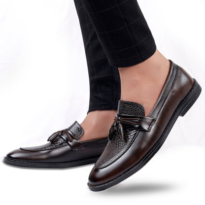 Bxxy's Faux Leather Partywear Slip-ons for Men