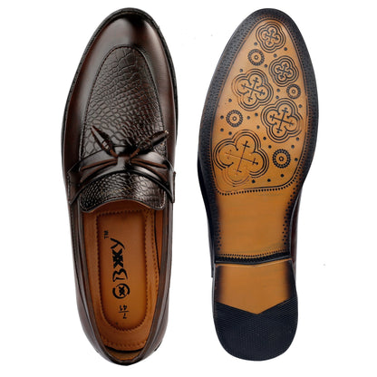 Bxxy's Faux Leather Partywear Slip-ons for Men