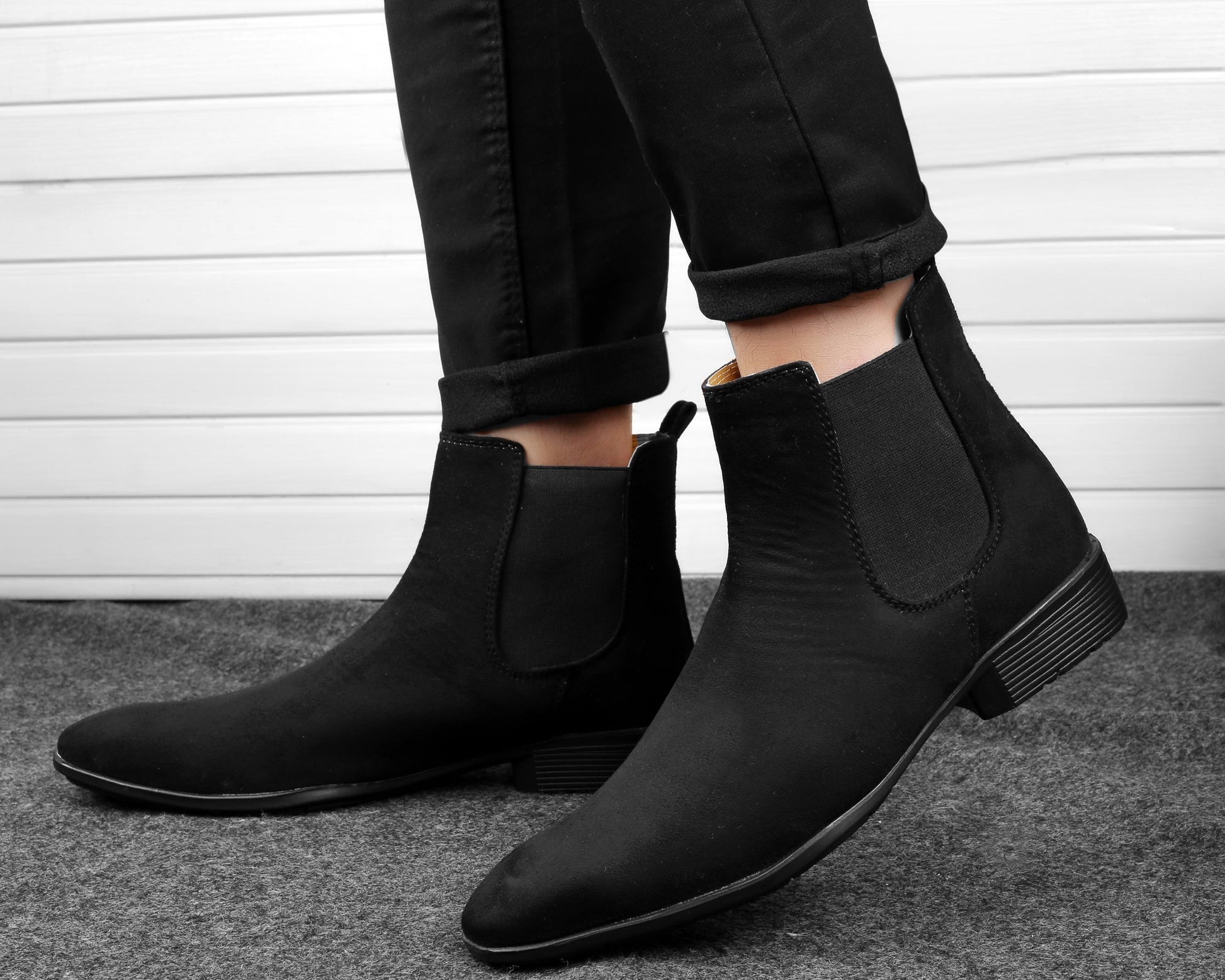vegan suede boots