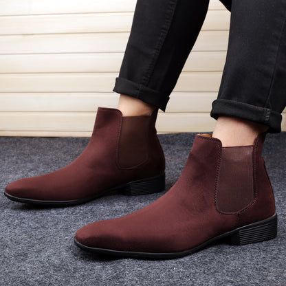 Men's Wedding Wear Chelsea Suede Boots