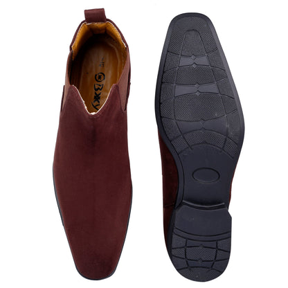 Men's Wedding Wear Chelsea Suede Boots