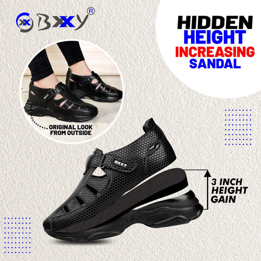 Men's 3 Inch Hidden Height Increasing Latest Casual Bxxy's Elevator Sandals