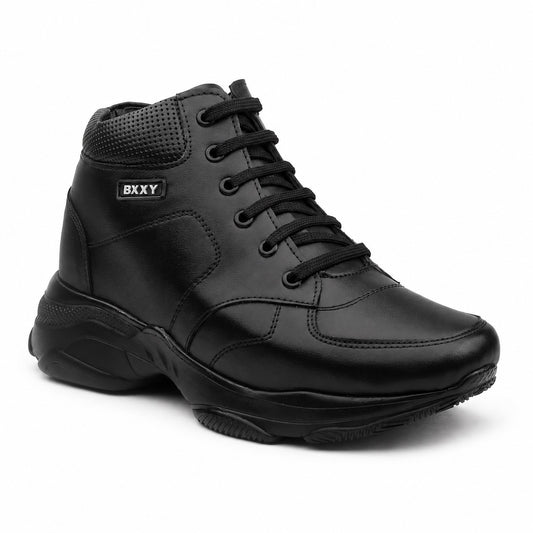 Lace-Up Boots Black -  3 Inches (7.62CM)