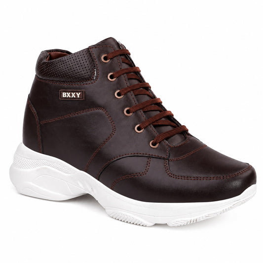 Lace-Up Boots  Brown - 3 Inches (7.62CM)