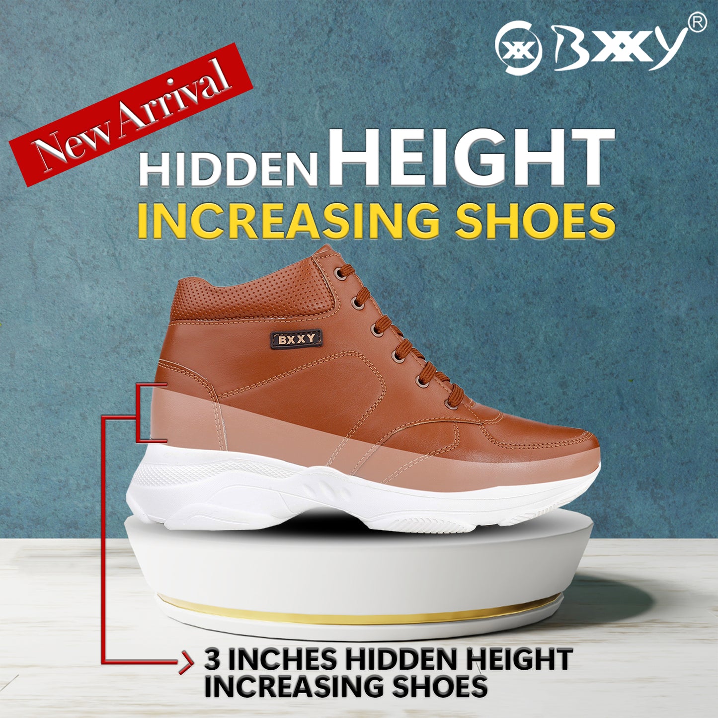 BXXY Elevator Shoes Smart Stylish & Comfortable Height Increasing Footwear