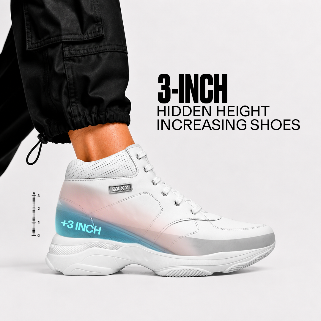 Lace-Up Boots White - 3 Inches (7.62CM)