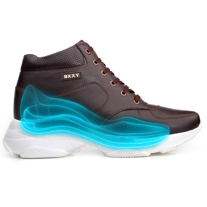Men's 3 Inches (7.62CM) Hidden Height Boost Lace-Up Boots – Stylish, Comfortable & Discreet Elevator Footwear