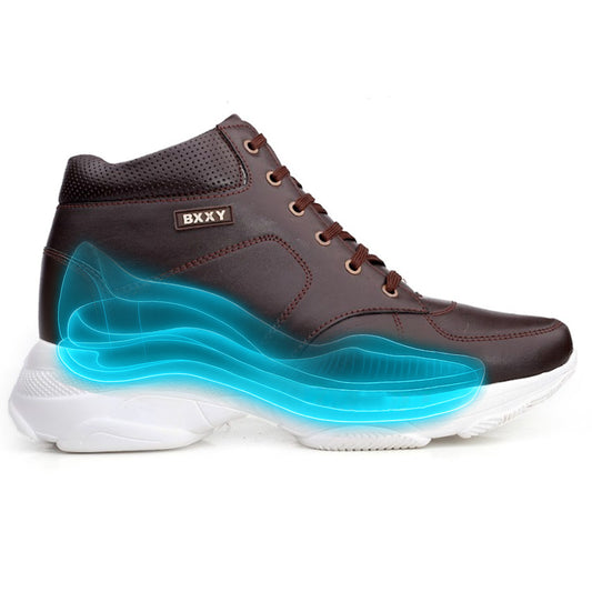 Men's 3 Inches (7.62CM) Hidden Height Boost Lace-Up Boots – Stylish, Comfortable & Discreet Elevator Footwear