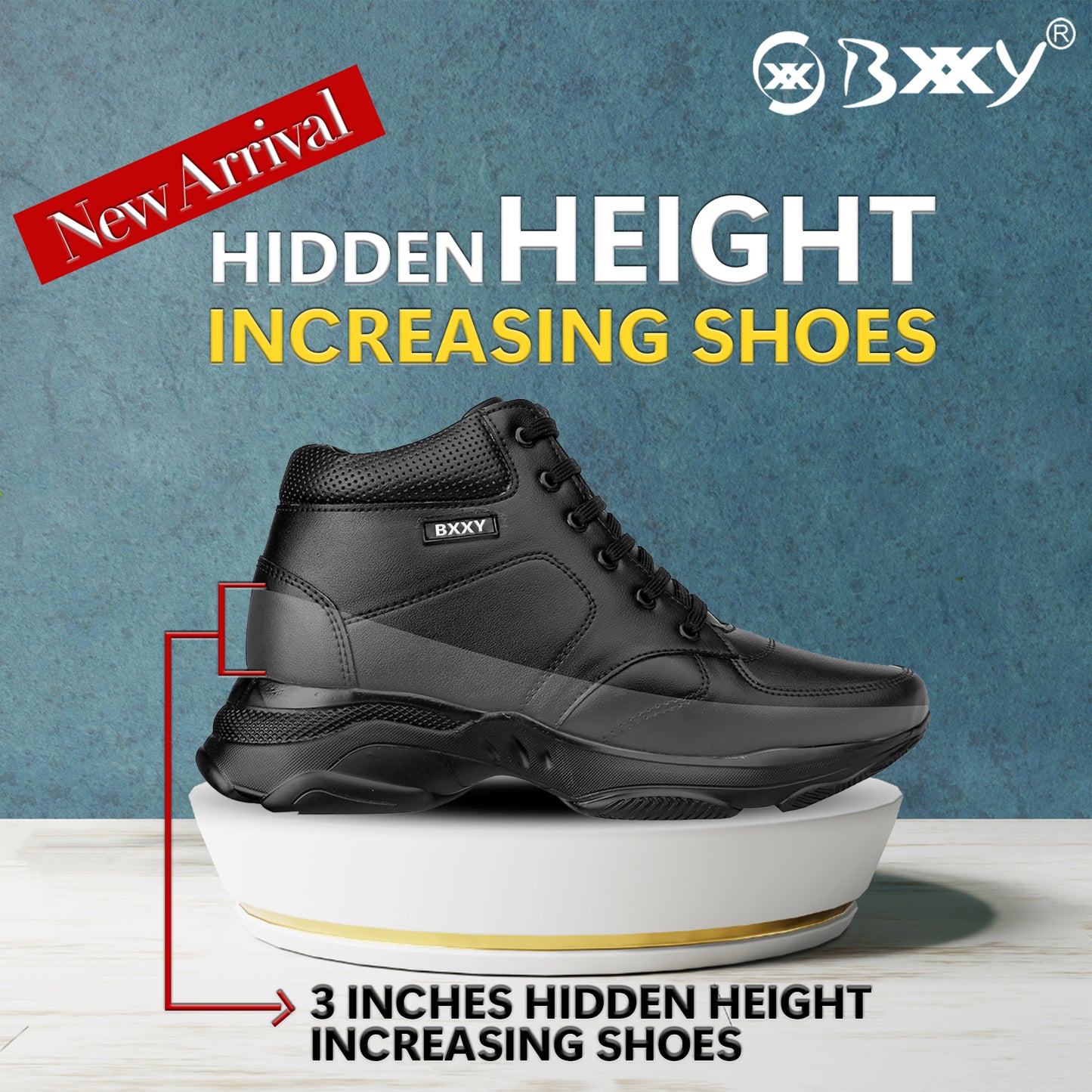 BXXY Elevator Shoes Smart Stylish & Comfortable Height Increasing Footwear
