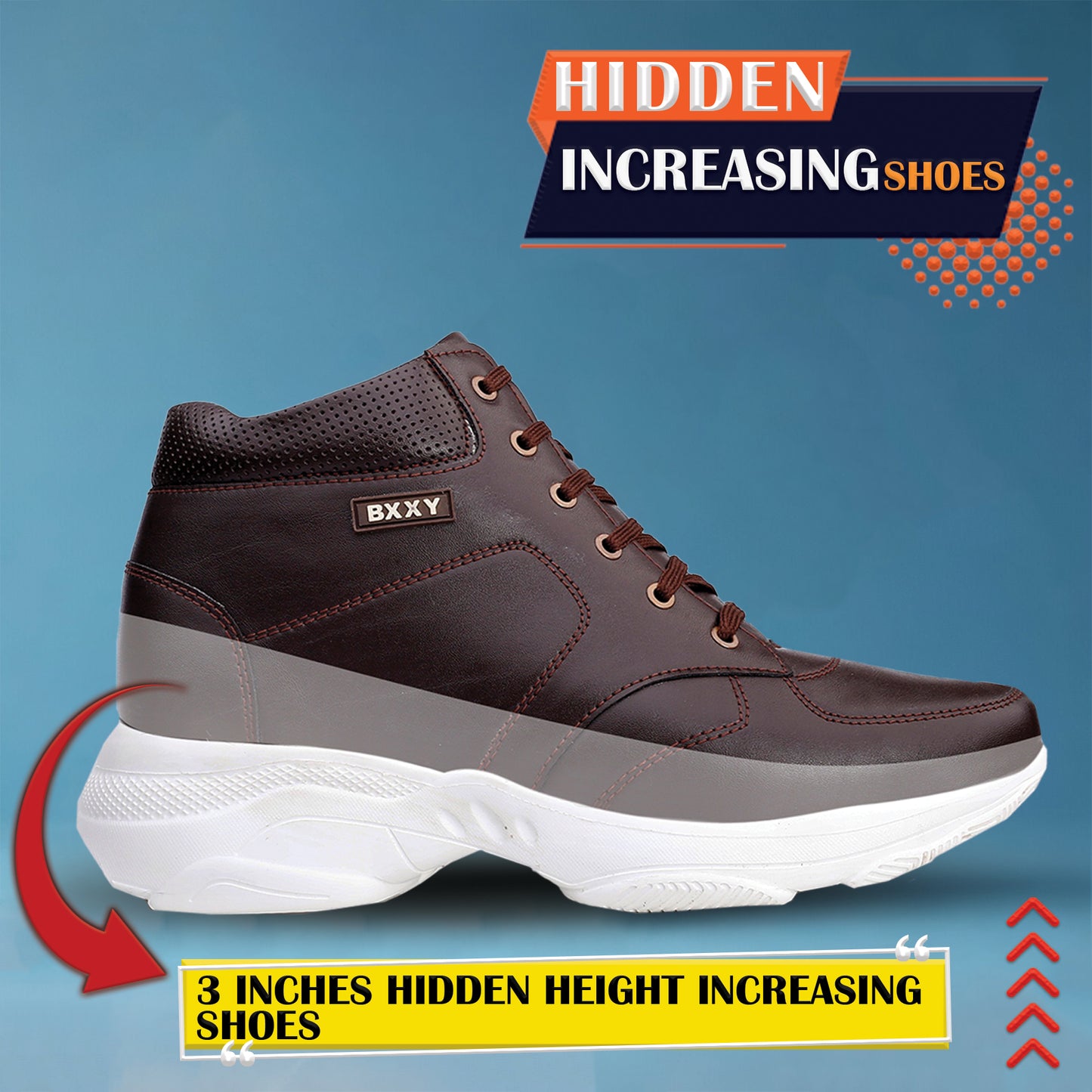 BXXY Elevator Shoes Smart Stylish & Comfortable Height Increasing Footwear