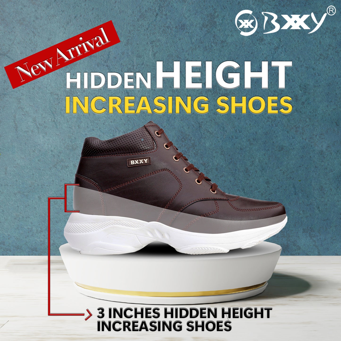 BXXY Elevator Shoes Smart Stylish & Comfortable Height Increasing Footwear