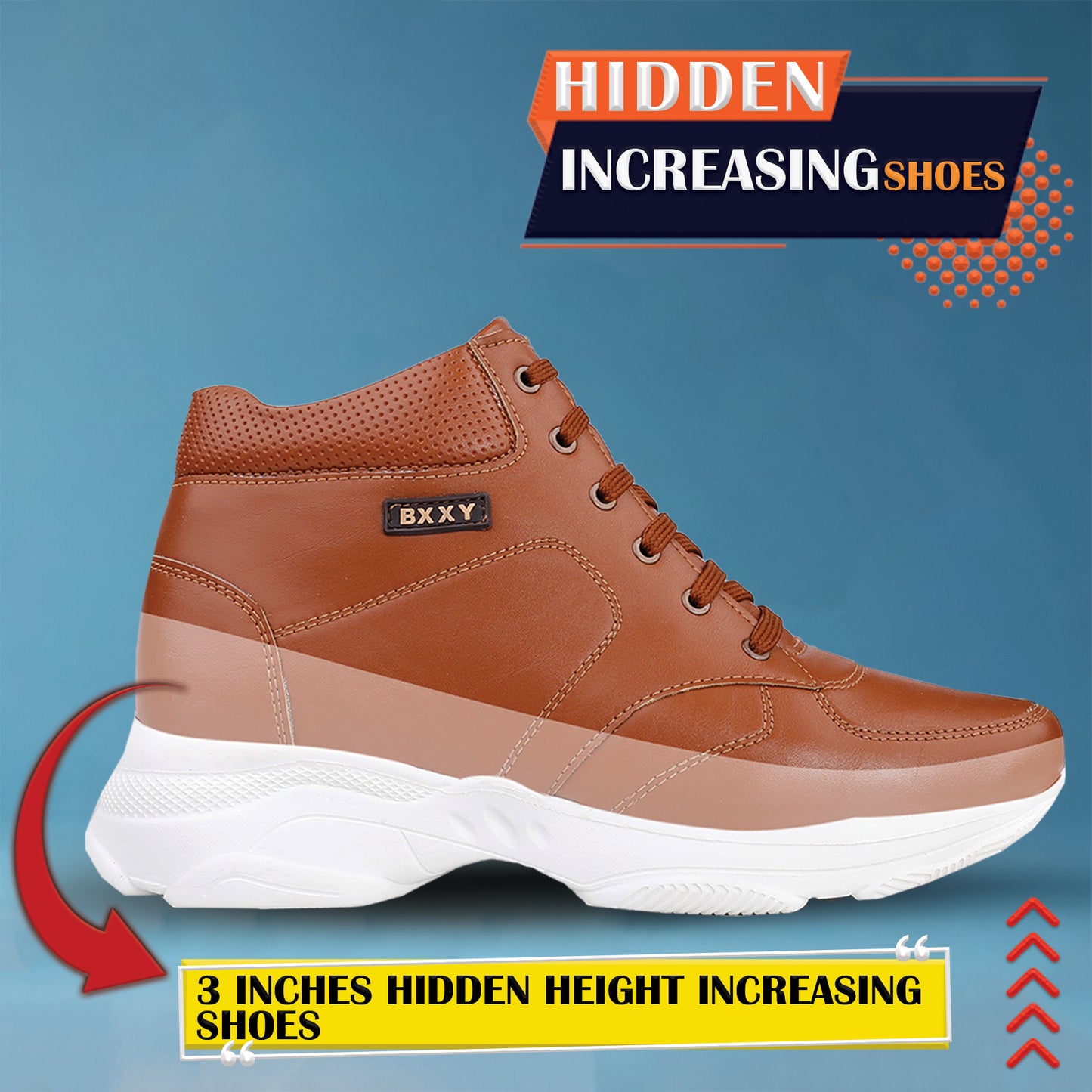 BXXY Elevator Shoes Smart Stylish & Comfortable Height Increasing Footwear