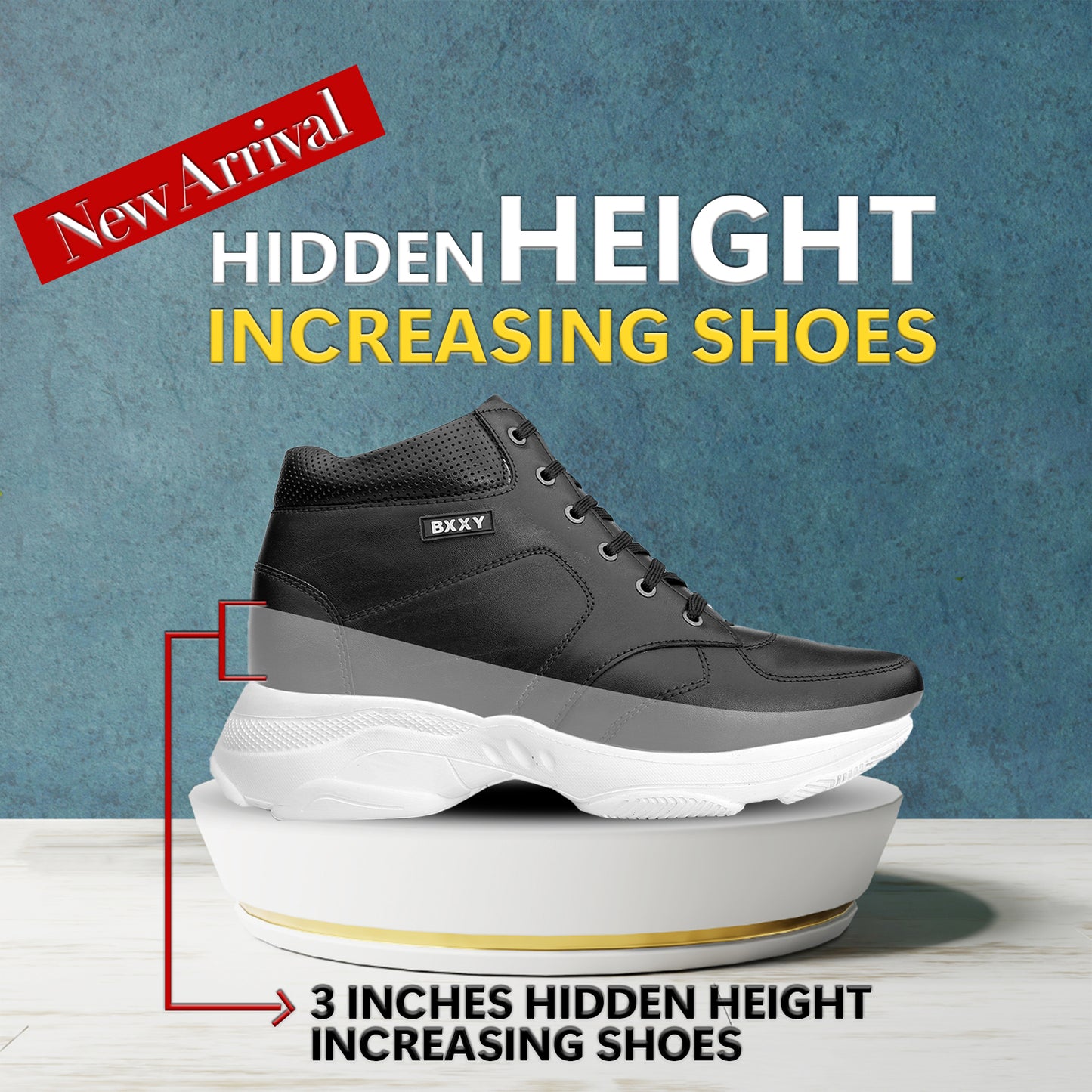 BXXY Elevator Shoes Smart Stylish & Comfortable Height Increasing Footwear