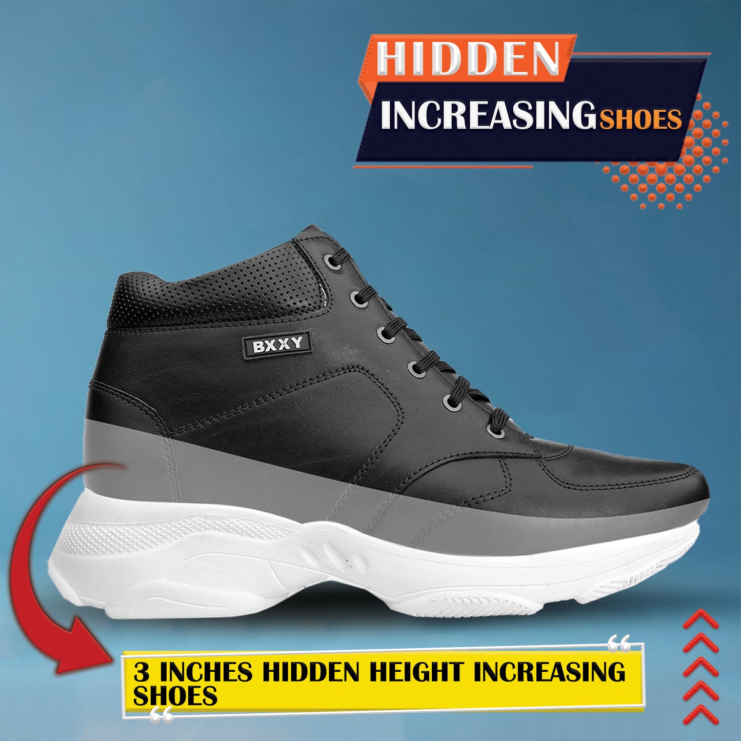 BXXY Elevator Shoes Smart Stylish & Comfortable Height Increasing Footwear
