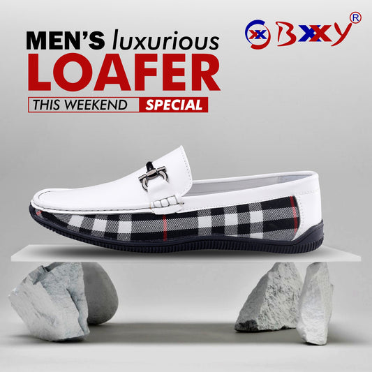 Men's Vegan Leather Fashionable Buckle Loafers for All Seasons