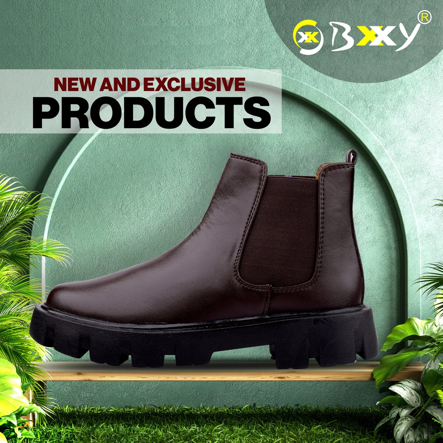 BXXY Men's Pu Material Casual Chelsea and Ankle Boots.