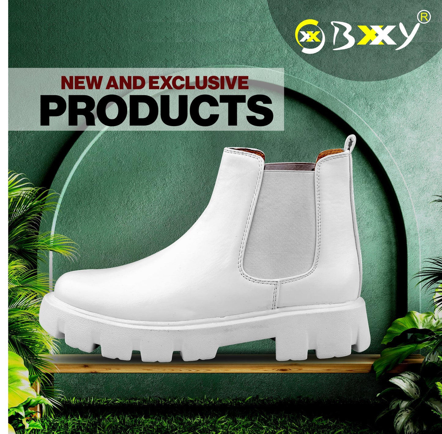 BXXY Men's Pu Material Casual Chelsea and Ankle Boots.