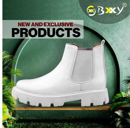 Bxxy's Faux Leather Slip-on Boots for Men
