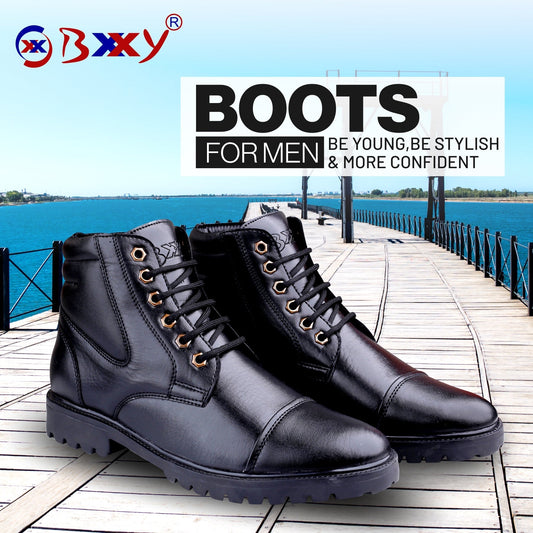 Bxxy's Vegan Leather Ankle Boots for Men