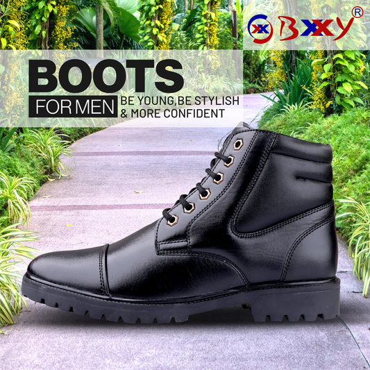 Bxxy's Lace-up Ankle Stylish Boots for Men