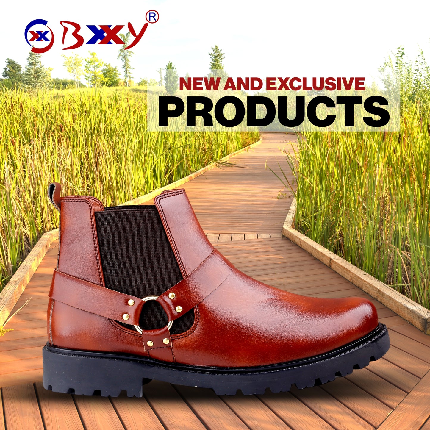 Bxxy Slip-on Ankle Stylish Boots for Men