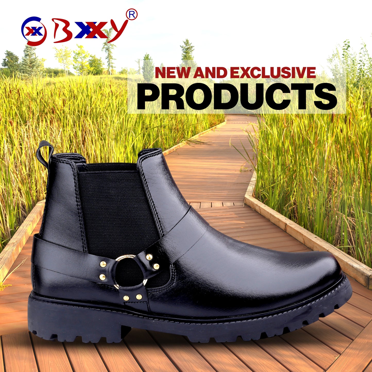 Bxxy Slip-on Ankle Stylish Boots for Men