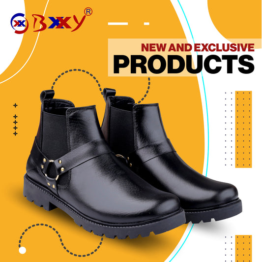 Bxxy Slip-on Ankle Stylish Boots for Men