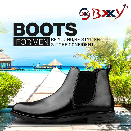 Bxxy Slip-on Ankle Stylish Boots for Men