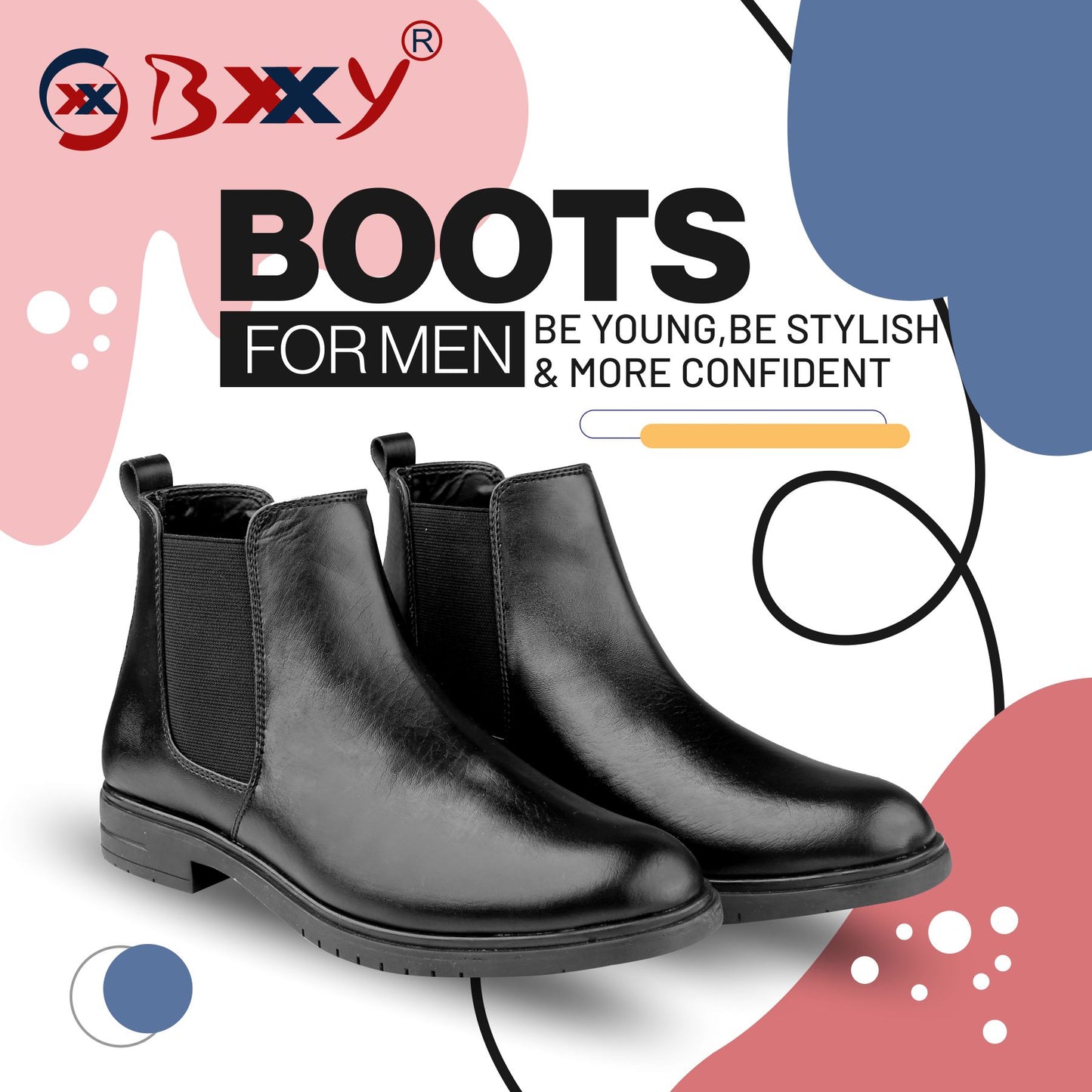 Bxxy Slip-on Ankle Stylish Boots for Men